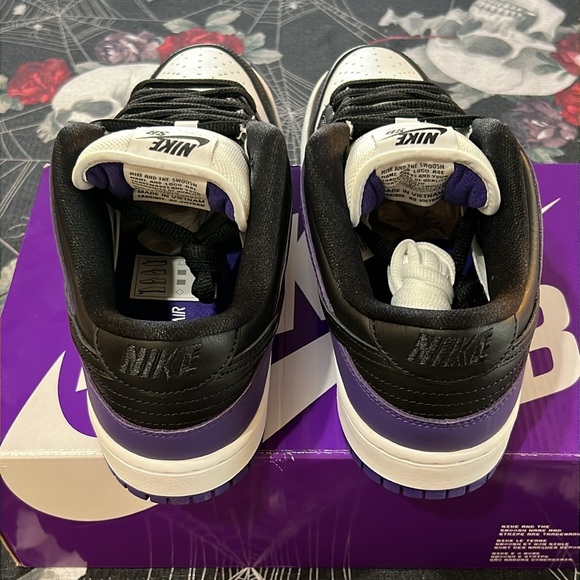 DS NIKE SB DUNK LOW PRO COURT PURPLE SZ MENS 9 BQ6817 500 NEW DEADSTOCK - Picture 7 of 10